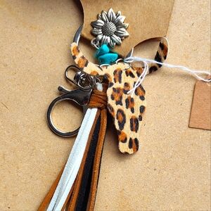 Western Leather Keychain
